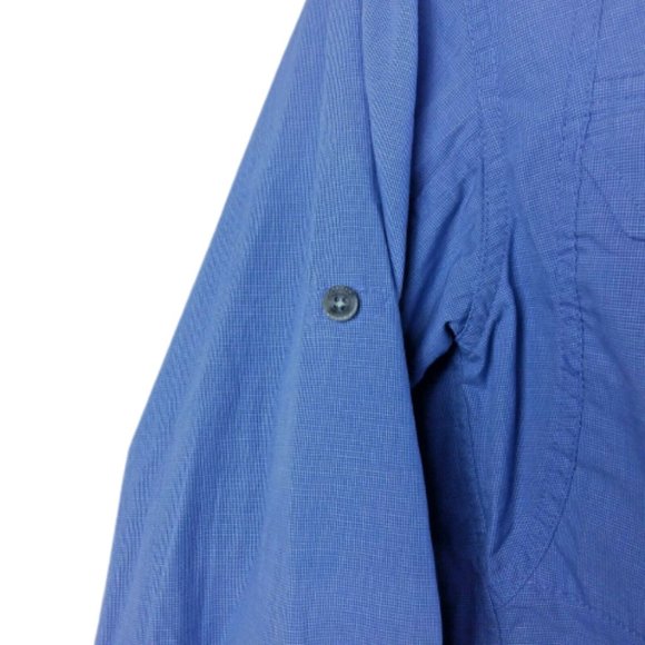 Exofficio Button Front Shirt Vented Long Sleeve Hiking Camping Fishing Checks - Picture 4 of 11